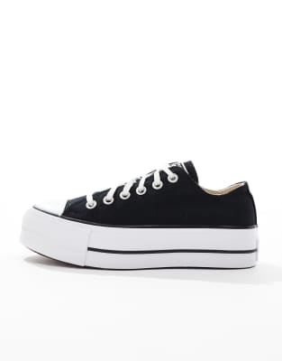 Chuck Taylor All Star Lift Ox - Baskets larges à semelle plateforme compensée - Noir 36