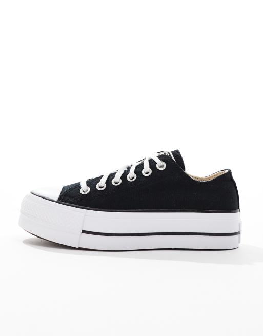 Converse Chuck Taylor All Star Lift Ox Baskets montantes larges a semelle compensee Noir