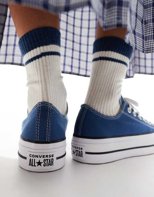 Converse – Chuck Taylor All Star – Lift Ox – Blå sneakers, 5 av 5