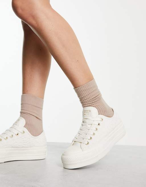 Chuck taylor all star crochet platform low top best sale