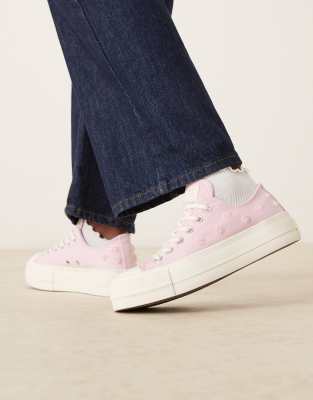 Converse Chuck Taylor All Star Lift Ox Platform Beads sneakers in pink