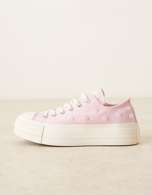 Converse Chuck Taylor All Star Lift Ox Platform Beads sneakers in pink, 2 of 5