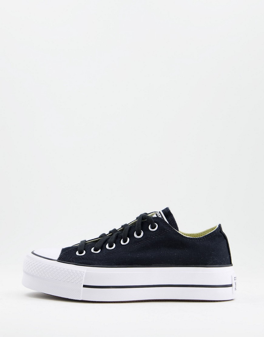 Shop Converse Chuck Taylor All Star Lift Ox Sneakers In Black