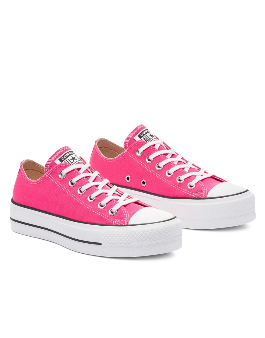 CONVERSE CHUCK TAYLOR ALL STAR LIFT OX SNEAKERS IN HYPER PINK,570324C