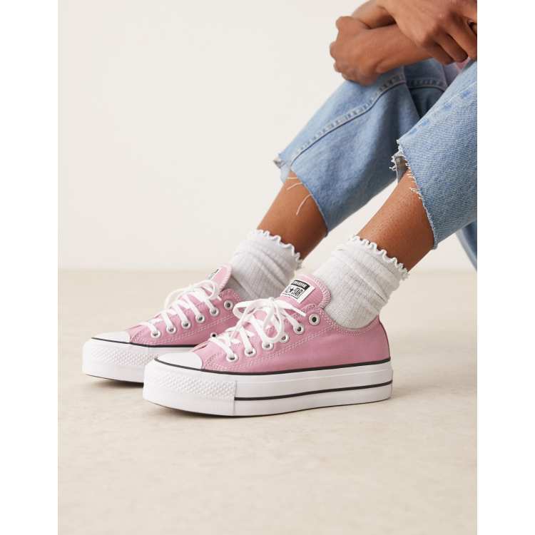 Converse Chuck Taylor All Star Lift Ox sneakers in pink ASOS