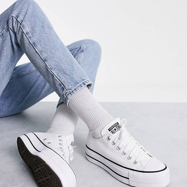 Converse Chuck Taylor All Star Lift Ox trainers in white | ASOS