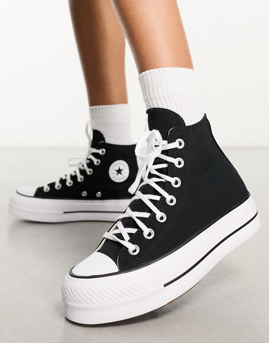 Converse Chuck Taylor All Star Lift platform hi sneakers in black - BLACK