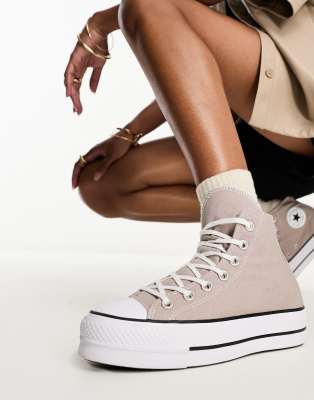 Converse Chuck Taylor All Star Lift Platform Hi Sneakers In Gray