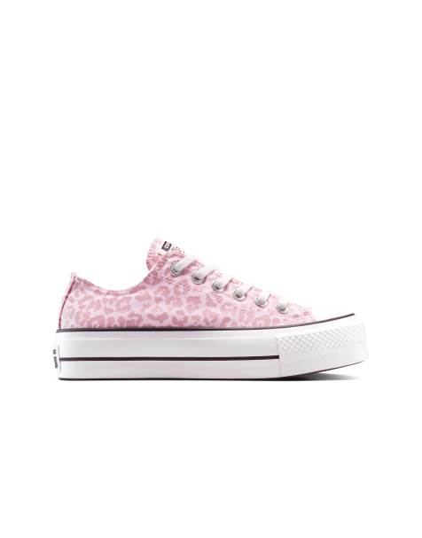 Converse Chuck taylor all star lift platform leopard print in sugar berry/vintage white - PINK - view 1