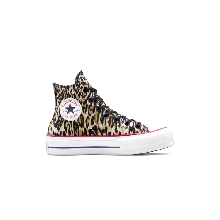 Converse Chuck Taylor All Star Lift platform leopard trainers in