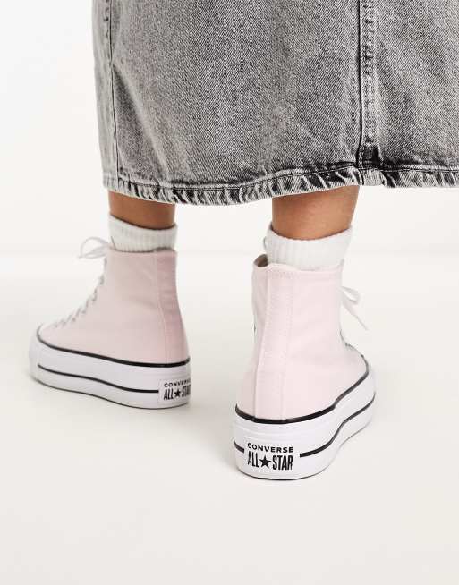 Converse Chuck Taylor All Star Lift platform sneakers in light pink