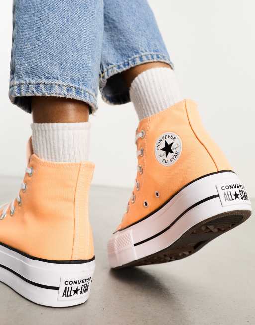 Converse platform outlet orange