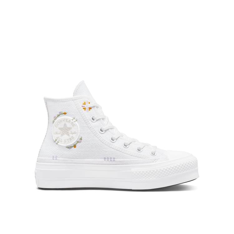 Converse Chuck Taylor All Star Lift platform sneakers with floral