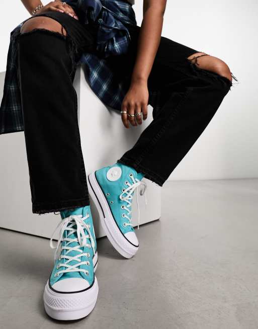 Converse Chuck Taylor All Star Lift Platform sneakers with star gems in ...