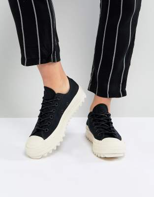 Star Lift Ripple Ox Sneakers In Black 