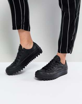 Star Lift Ripple Ox Sneakers In Black 