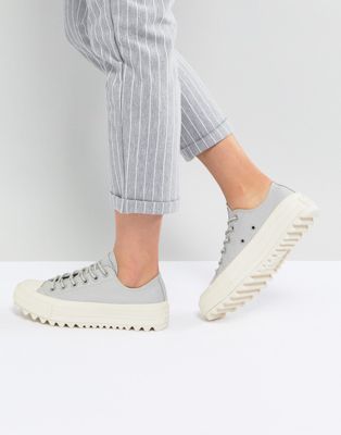 Korrespondent Mesterskab synge Converse Chuck Taylor All Star Lift Ripple Ox Sneakers In Pale Gray | ASOS