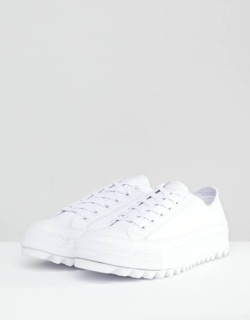 Converse Chuck Taylor All Star Lift Ripple Ox Sneakers In White