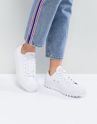 converse white all star clean lift trainers