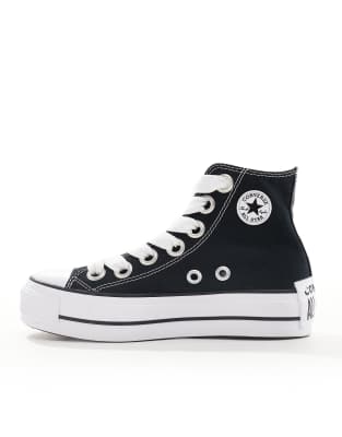 Converse Chuck Taylor All Star Lift Sketch Platform Sneakers In Black