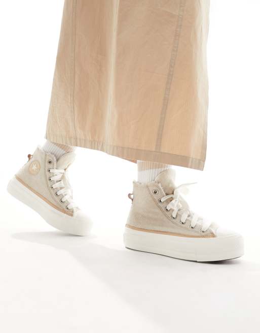 Converse Chuck Taylor All Star Lift Sneakers alte in lana