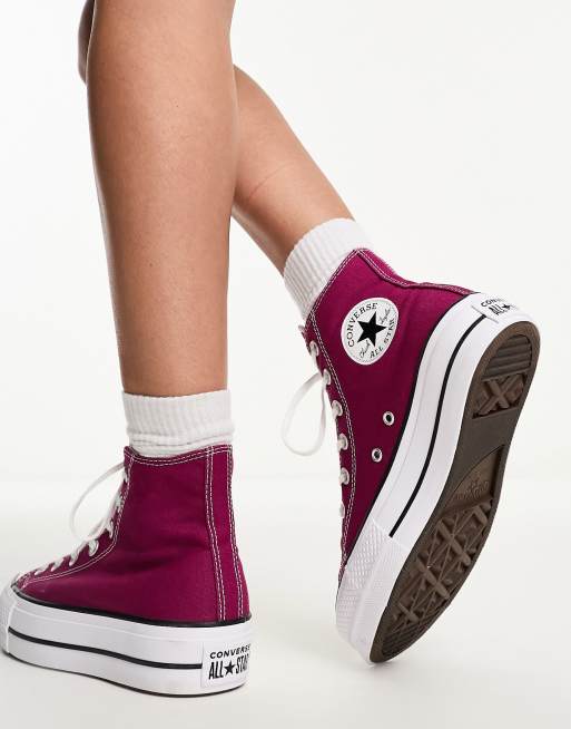 Womens Converse Chuck Taylor All Star Hi Lift Sneaker - Legend Berry