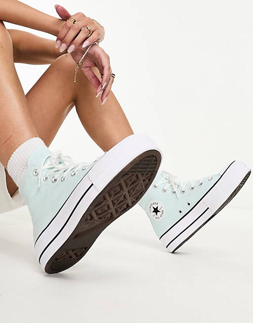 Converse Chuck Taylor All Star Lift sneakers in light blue | ASOS