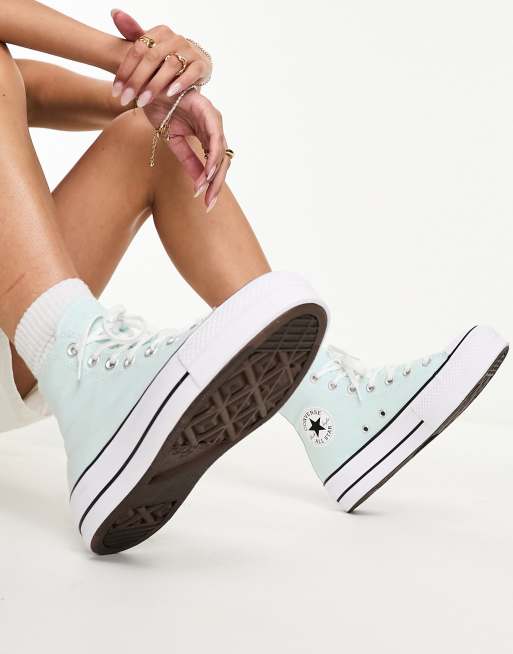 ASOS | All blue Converse Lift Chuck Taylor light Star sneakers in