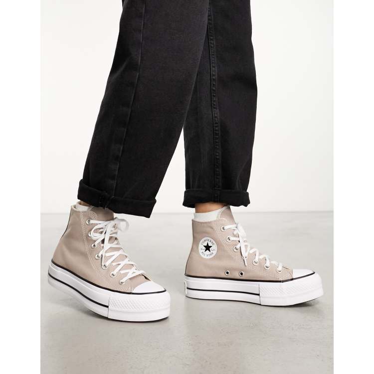 Converse hot sale grey platform