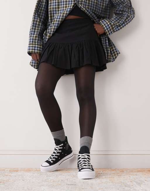 Converse Chuck Taylor - All Star Lift - Sorte sneakers med højde sider, plateau-sål og nittedetaljer, 4 af 5