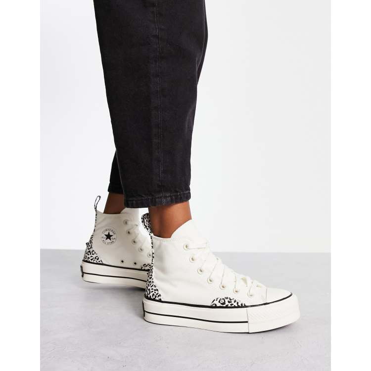 Converse with store leopard print