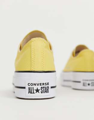 converse platform sneakers yellow