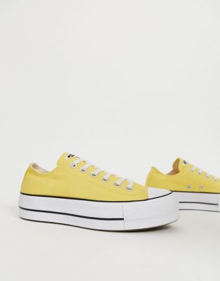 converse platform sneakers yellow