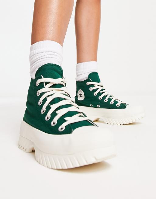 Women's green outlet converse