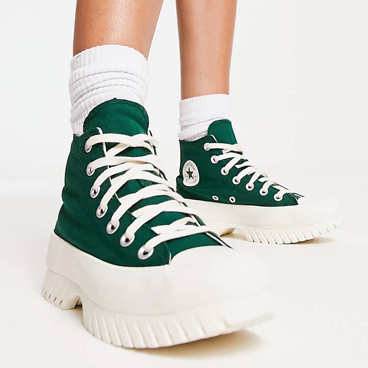 Converse Chuck Taylor All Star Lugged  Hi trainers in collegiate green |  ASOS