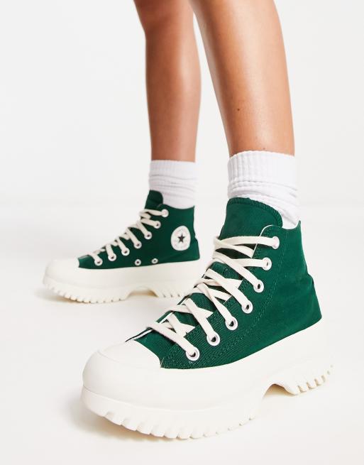 Converse Chuck Taylor All Star Lugged 2.0 Hi trainers in collegiate green, 3 of 4