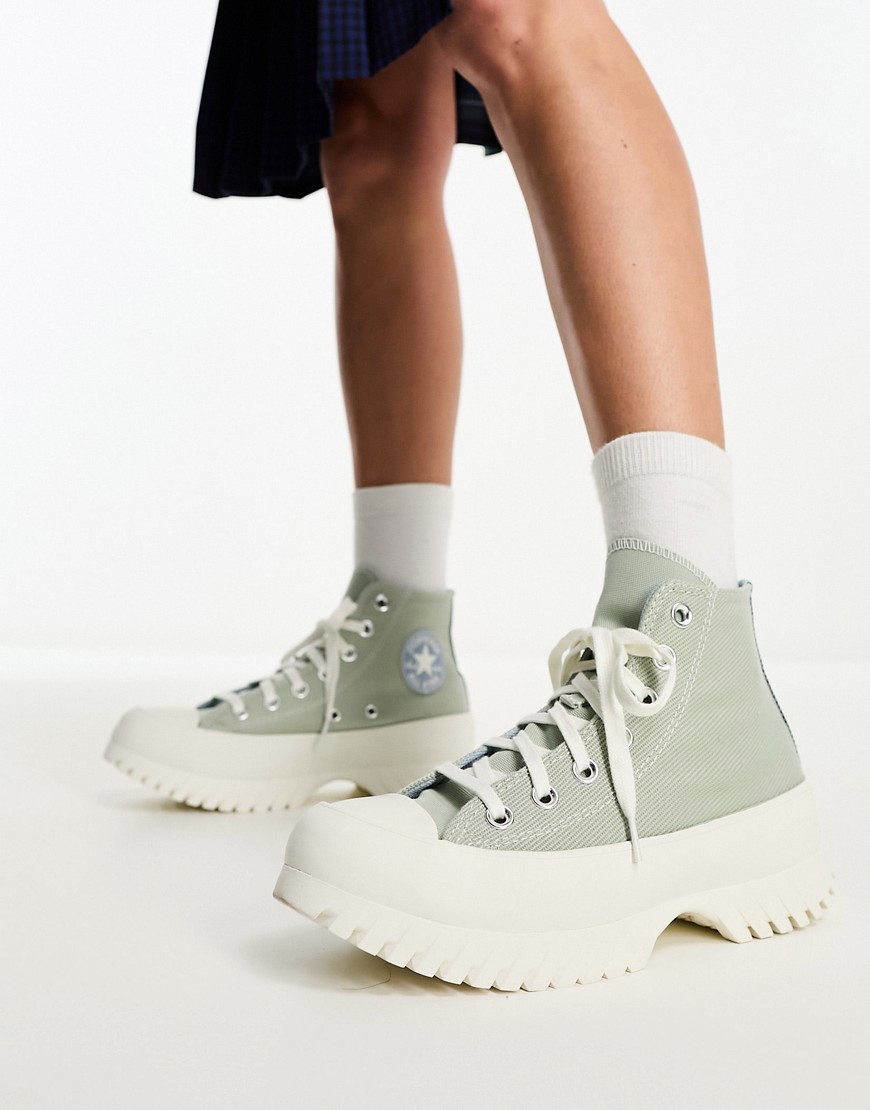Converse Chuck Taylor All Star Lugged 2.0 Platform Denim Sneakers In Sage Green-multi