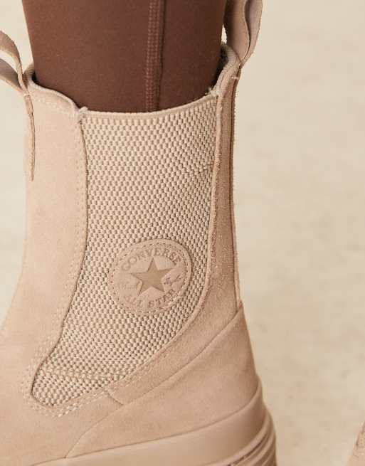 Converse – Chuck Taylor All Star – Lugged Heel – Chelsea-Stiefel in Beige mit Profilsohle und Absatz, 2 von 5