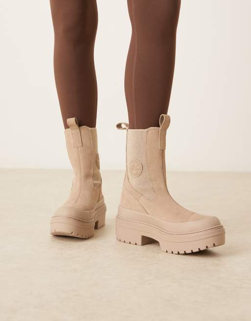 Converse – Chuck Taylor All Star – Lugged Heel – Chelsea-Stiefel in Beige mit Profilsohle und Absatz, 4 von 5