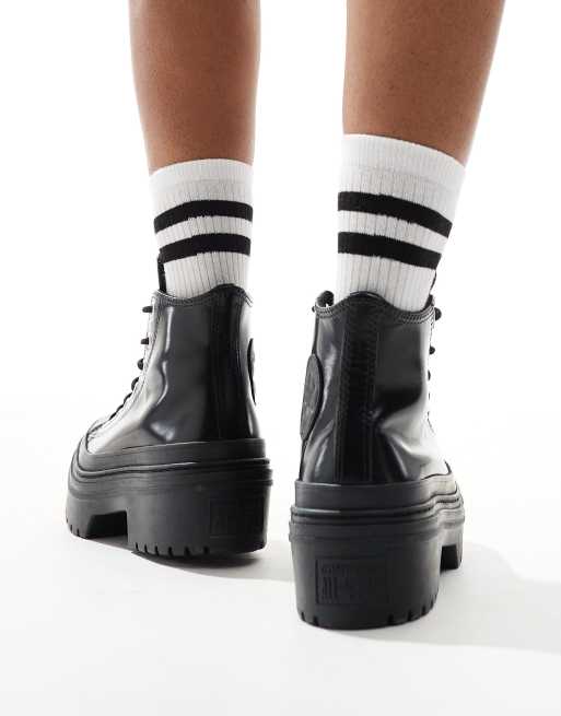 Converse – Chuck Taylor All Star – Lugged Heel – Leder-Sneaker in Schwarz, 5 von 5