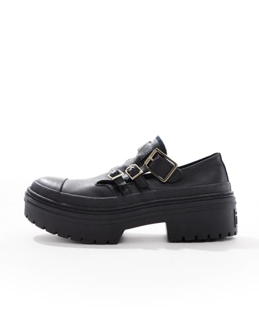Converse Chuck Taylor All Star Lugged Heel Mary Jane Platform in black, 2 of 5