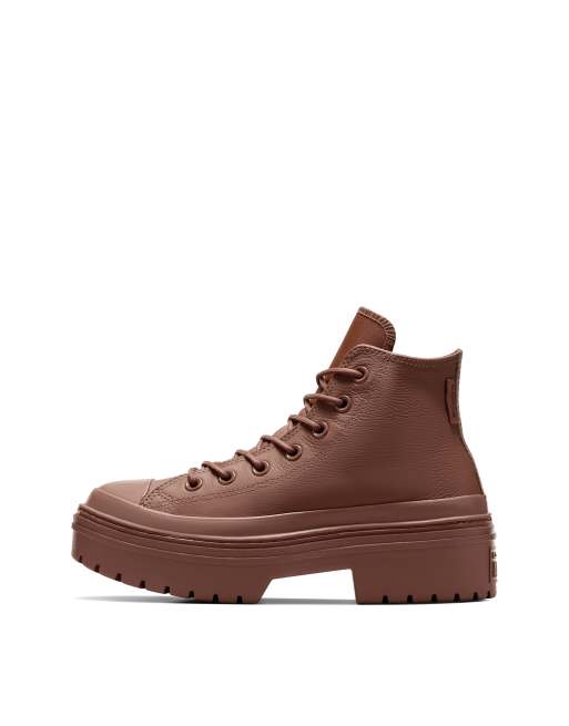 Converse Chuck Taylor All Star lugged heel platform waterproof in brown leather ASOS