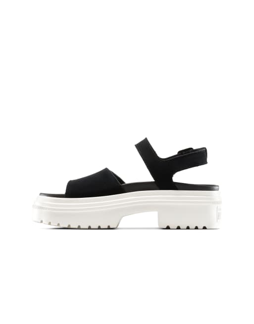 Converse Chuck Taylor All Star lugged heel sandals in black with white sole, 4 of 4
