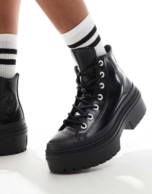 Converse Chuck Taylor All Star Lugged Heel sneaker in black