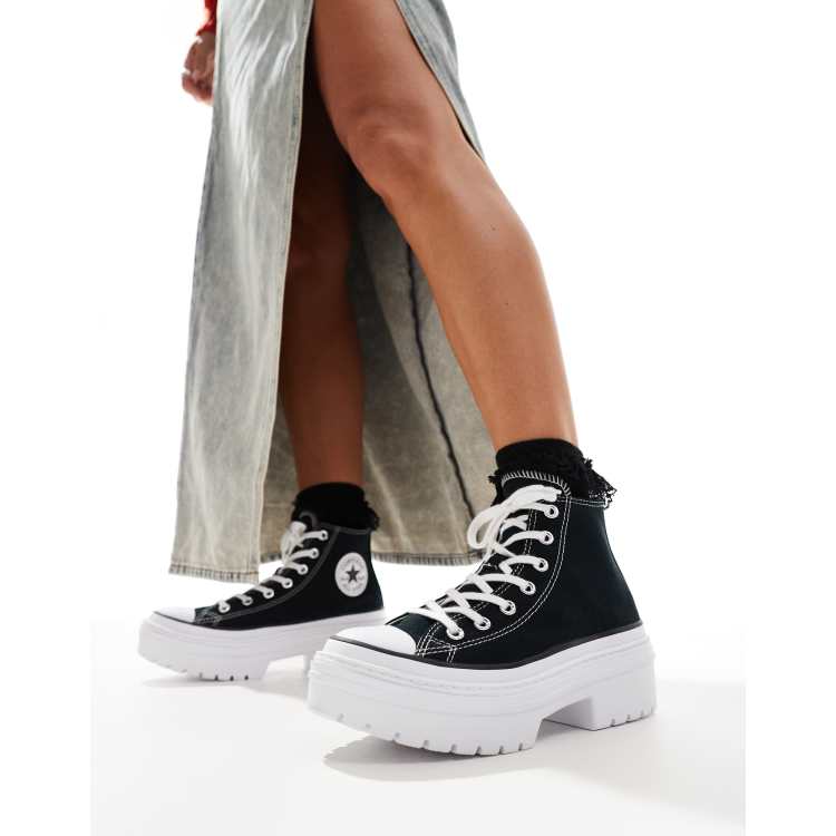 Converse Chuck Taylor All Star Lugged Hi heel in black