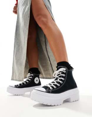 Converse - Chuck Taylor All Star Lugged Hi - Sneaker in Schwarz mit Absatz