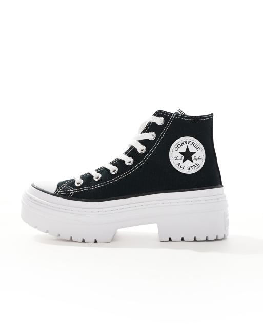 Converse Chuck Taylor All Star Lugged Hi Sneaker in Schwarz mit Absatz ASOS