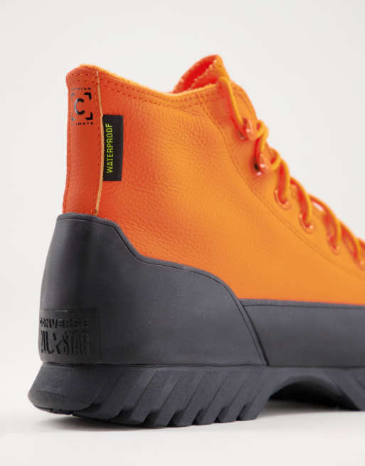 Converse noir best sale et orange