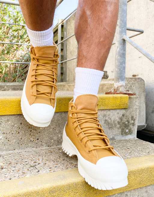 Converse chuck taylor all star clearance street sneaker boots in tan