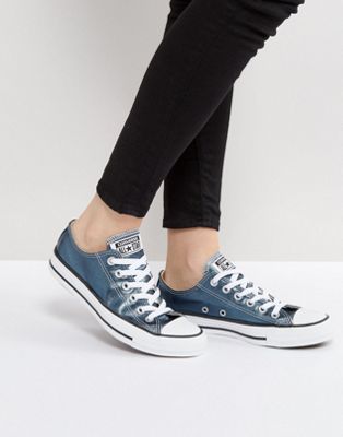 Converse Chuck Taylor All Star Metallic Canvas Trainers In Blue | ASOS